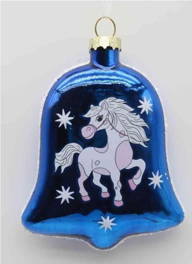 Украшение новогоднее &quot;Колокольчик с лошадкой&quot;, L8 W2,5 H11 см