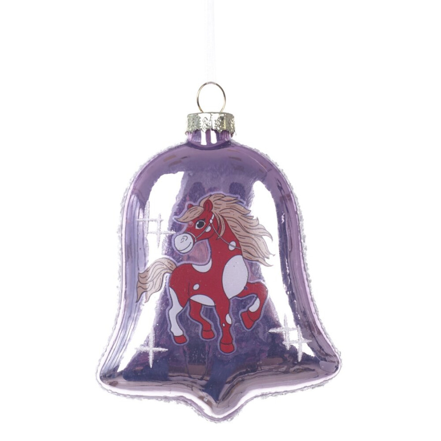 Украшение новогоднее &quot;Колокольчик с лошадкой&quot;, L8 W2,5 H11 см