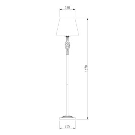 Торшер Eurosvet 01003/1 белый с золотом