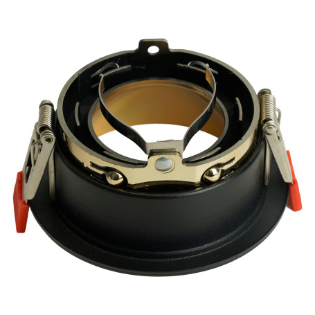 Светильник встраиваемый Feron DL3102 потолочный MR16 G5.3  черный + золото 51403