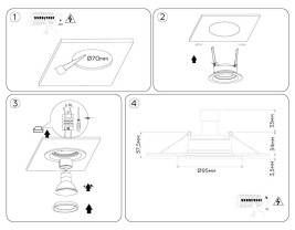 Светильник встраиваемый поворотный AMBRELLA LIGHT TECHNO SPOT TN1141