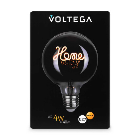 Лампа светодиодная филаментная Voltega 271 E27 4W 3000K дымчатая 8525