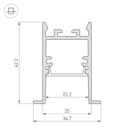 Профиль Arlight SL-Comfort-3542-F-2000 Anod 031764