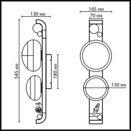 Уличный настенный светильник ODEON LIGHT NATURE 5434/2W
