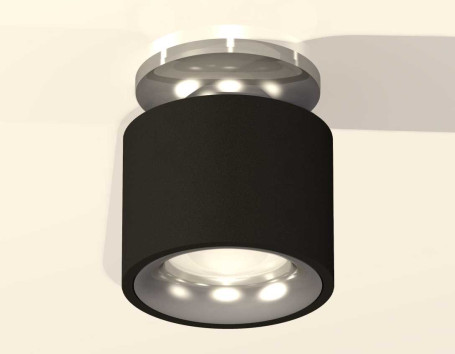Комплект накладного светильника Ambrella light Techno Spot XS7511081 SBK/PSL черный песок/серебро полированное (N7927, C7511, N7012)