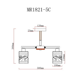 Потолочная люстра MyFar Olivia MR1821-5C