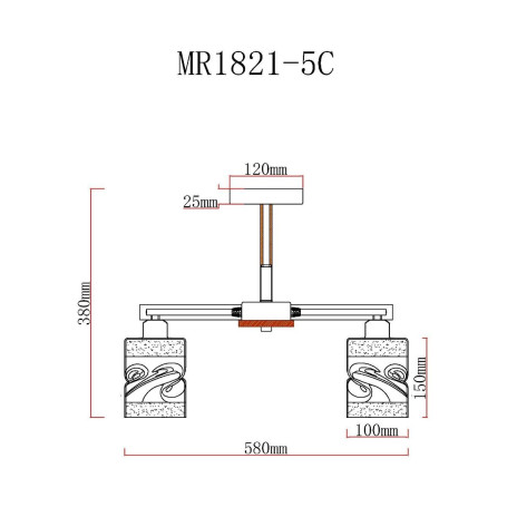 Потолочная люстра MyFar Olivia MR1821-5C