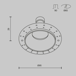 Встраиваемый светильник Maytoni Technical Downlight Share DL126-GU10-TRS-W