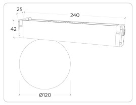 Трековый светодиодный светильник Ambrella Light Track System Magnetic 220V GL1371