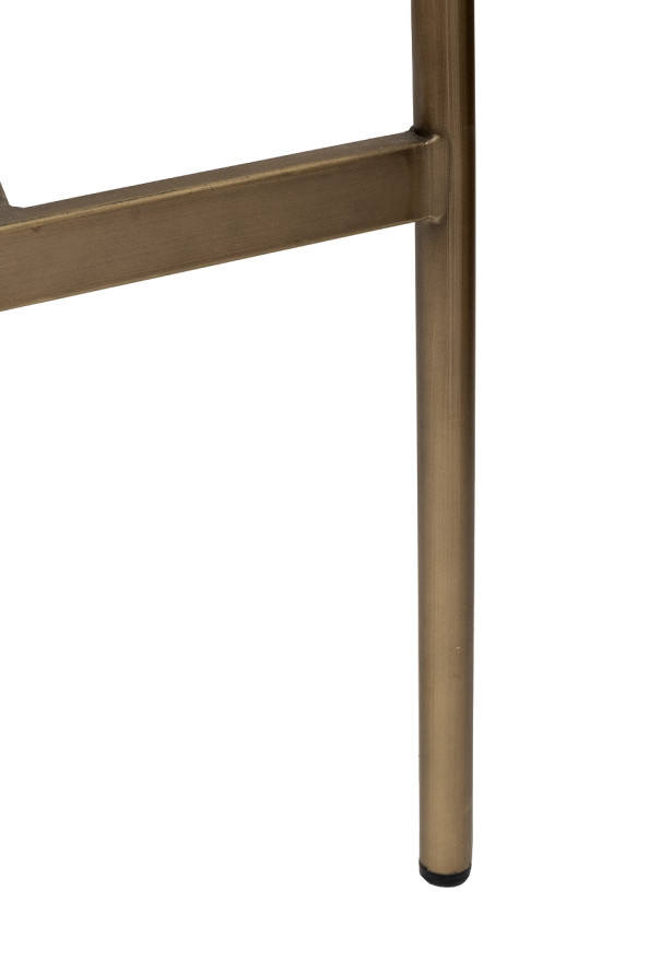 Стул барный белый/бронза