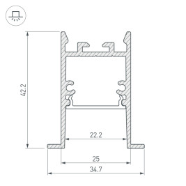 Профиль Arlight SL-Comfort-3542-F-2000 Anod Black 031765