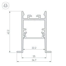 Профиль Arlight SL-Comfort-3542-F-2000 Anod Black 031765