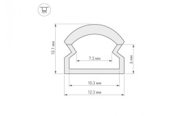 Профиль Arlight WPH-LINE-1210R-2000 OPAL 023303