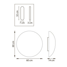 Светильник настенно-потолочный 15W 1200Lm 3000K, белый Genova Lightstar 610666