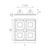 Комплект из светильников и рамки Lightstar Domino Quadro (214547+214506+214507+214507+214507) D54706070707