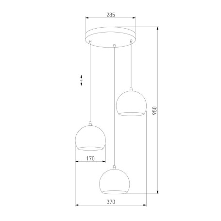 Подвесная люстра TK Lighting 3448 Yoda Gold