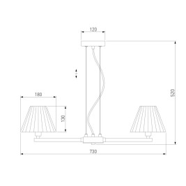 Подвесная люстра Eurosvet Peony 60136/6 хром/графит