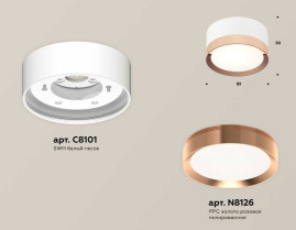Комплект накладного светильника Ambrella light Techno Spot XS (C8101, N8126) XS8101006
