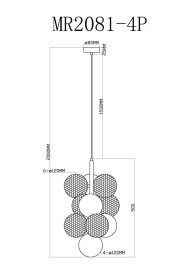 Подвесная люстра MyFar Michelle MR2081-5P