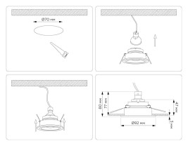 Светильник встраиваемый Ambrella Light TN102825