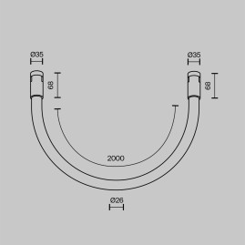 Трековый светильник Maytoni Technical TR154-1-27W3K-B