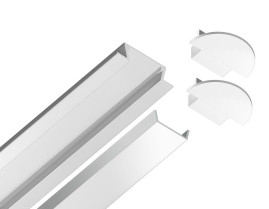 Встраиваемый профиль с рассеивателем Ambrella Illumination GP1001WH
