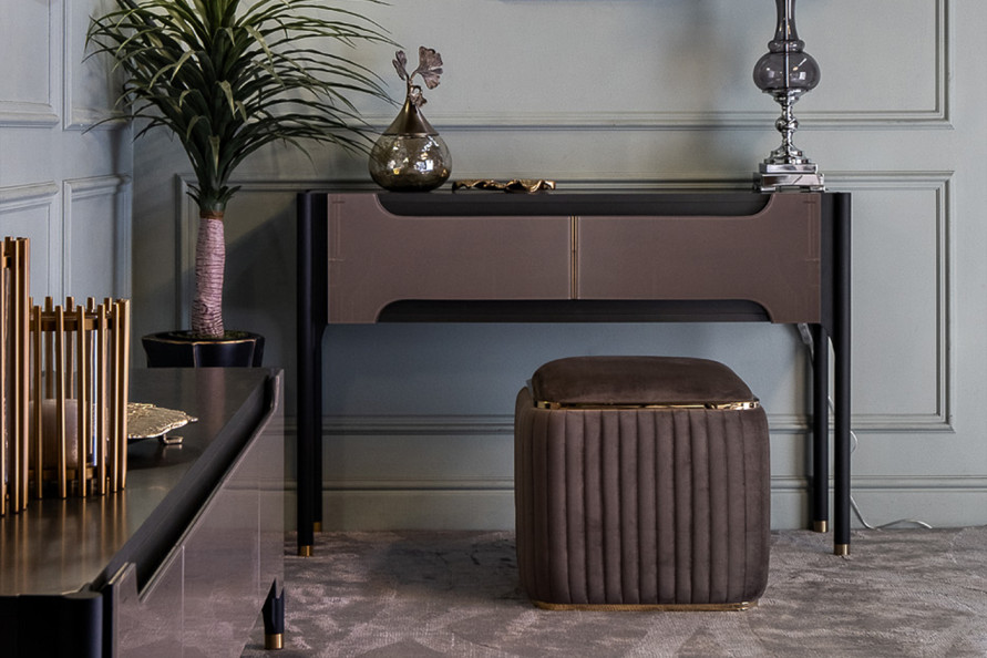 Пуф Glarus велюровый коричневый