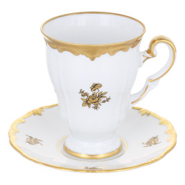 Набор для капучино 260мл на 1перс.2пред.&quot;Роза золотая&quot;