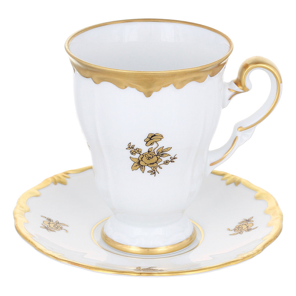 Набор для капучино 260мл на 1перс.2пред.&quot;Роза золотая&quot;