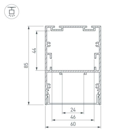 Профиль Arlight ARH-Line-6085-3000 Black 036138