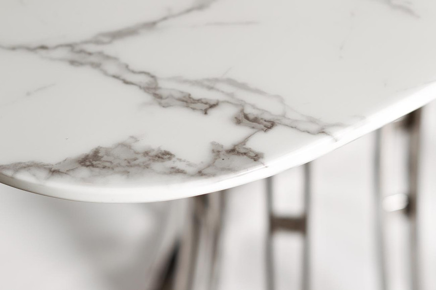 Стол обеденный светло-серый (искусственный камень)