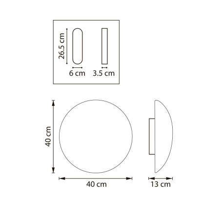 Светильник настенно-потолочный 8W 640Lm 3000K, белый Genova Lightstar 610646