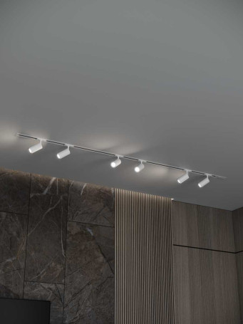 Встраиваемая однофазная трековая система Hesby Lighting Skylite №3 со светильниками HSBL_kompl_S003_VI2W4K