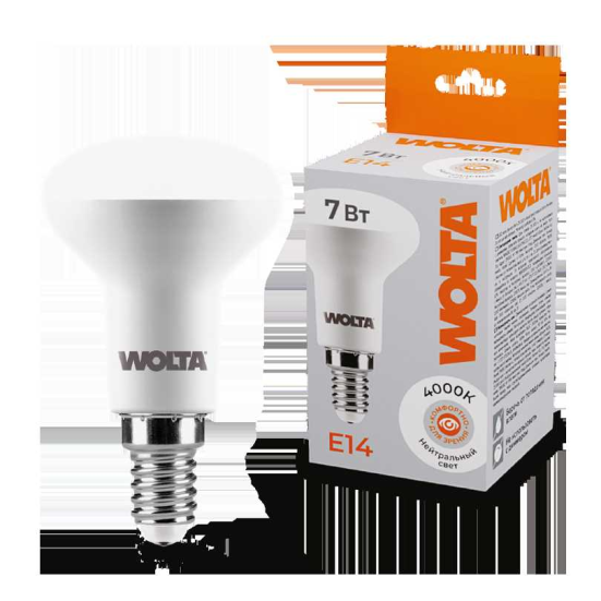 Светодиодная лампа WOLTA 25S50R7E14