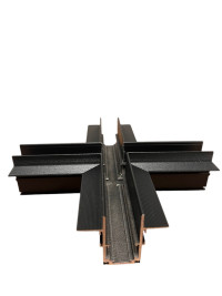 Коннектор X-образный Hesby Lighting ElDeko для встраиваемого шинопровода, чёрный HSBL_0160