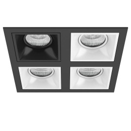 Комплект из светильников и рамки Lightstar Domino Quadro (214547+214507+214506+214506+214506) D54707060606