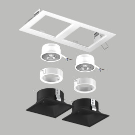 Комплект со светильником Lightstar Domino Quadro (214526+214507+214507+214006+214006) D5260707WMOD