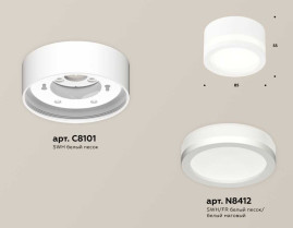 Комплект накладного светильника Ambrella light Techno Spot XS (C8101, N8412) XS8101017