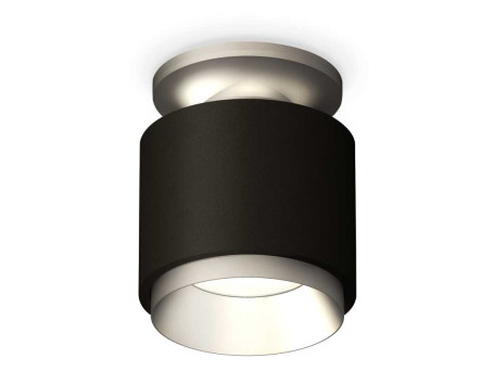 Комплект накладного светильника Ambrella light Techno Spot XS7511100 SBK/MCH черный песок/хром матовый (N7928, C7511, N7033)