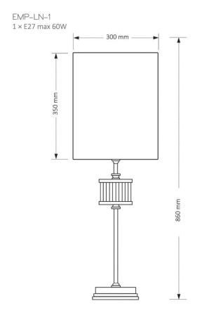 Настольный светильник KUTEK MOOD Empoli EMP-LN-1(N)