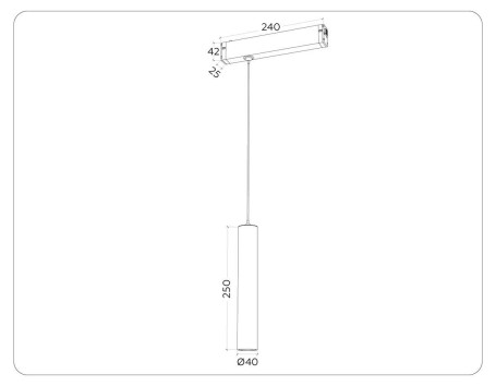 Трековый светодиодный светильник Ambrella Light Track System Magnetic 220V GL1431