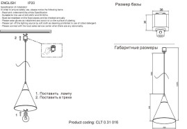 Подвесной светильник Crystal Lux CLT 0.31 016 WH-CR