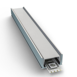 Профиль накладной с рассеивателем серебро 2м. Apeyron 08-01