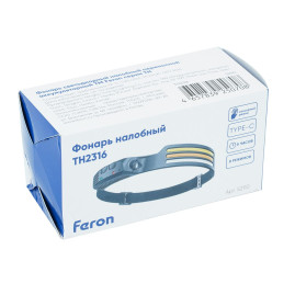 Налобный светодиодный фонарь Feron TH2316 аккумуляторный 190х30 1000 лм 52110