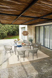 Кресло уличное &quot;Муза&quot; темно-серое с оплеткой