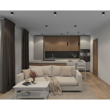 Накладной светодиодный светильник Denkirs Ribe DK4013-BK