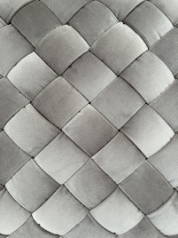 Пуф плетеный велюровый светло-бежевый