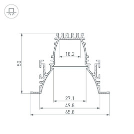 Профиль Arlight ARH-Line-6650-F-Comfort-2000 Anod 036351