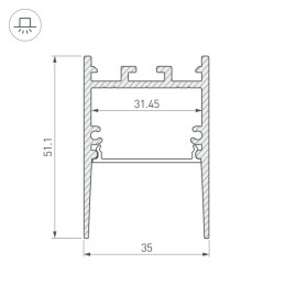 Профиль Arlight SL-Comfort-3551-2000 Anod Black 031730