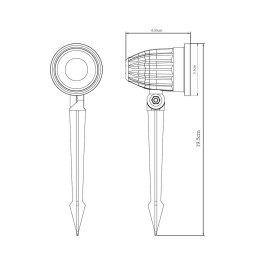 Ландшафтный светодиодный светильник Arte Lamp Elsie A1127IN-1BK